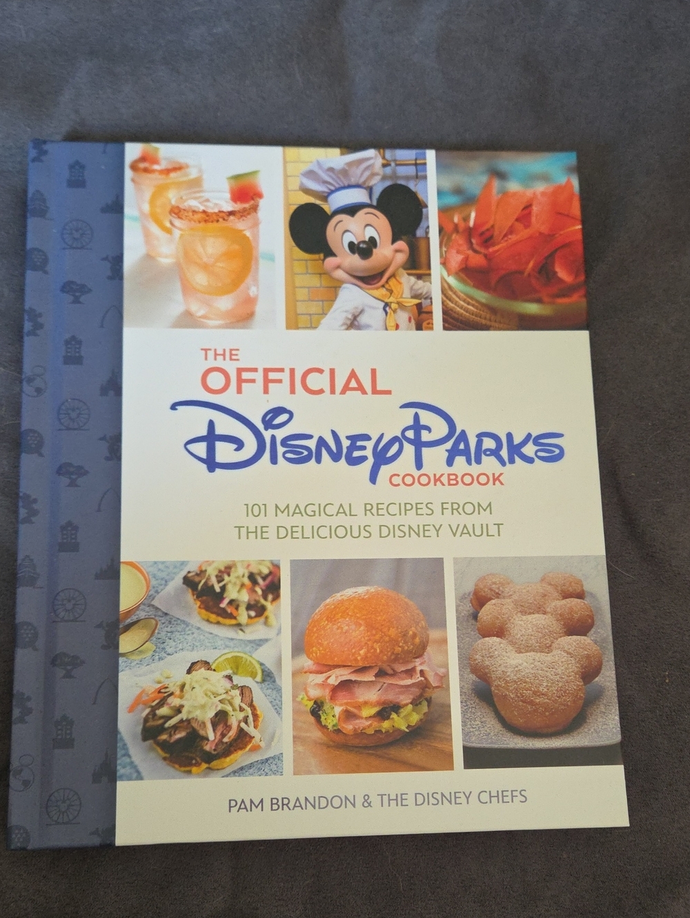 Disney Parks Cookbook - White Cover with Blue Spine and Multicolor Photos